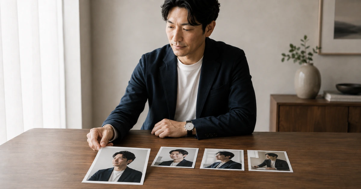プロフィール写真の枚数と並び順を説明するイメージ