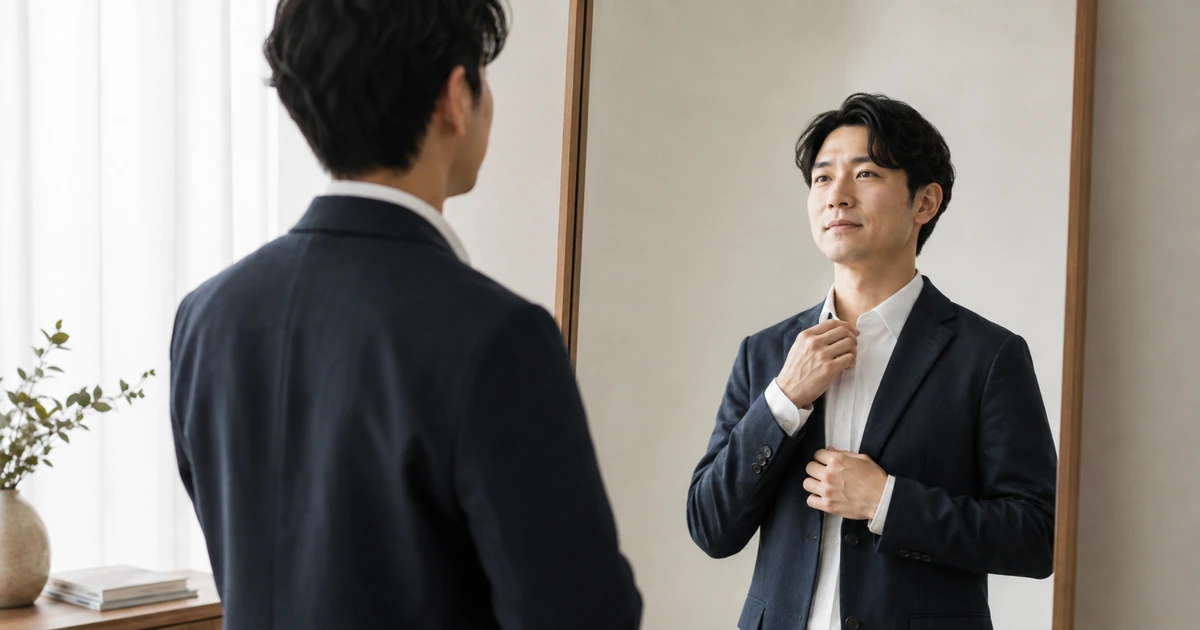 プロフィール写真の清潔感チェックを説明するイメージ